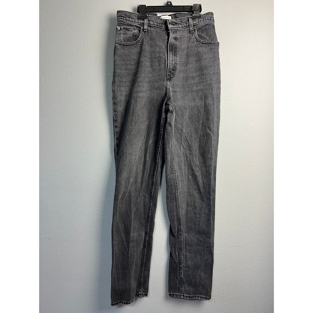 Abercrombie & Fitch 90s Retro Straight Ultra High Rise Jean Washed Black 30 10XL